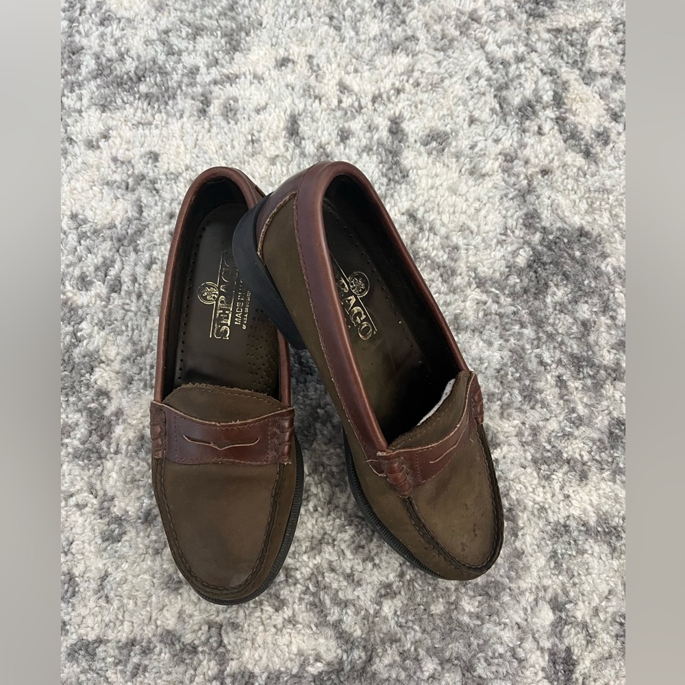 Sebago Women’s Dark Brown Leather Slip-Ons